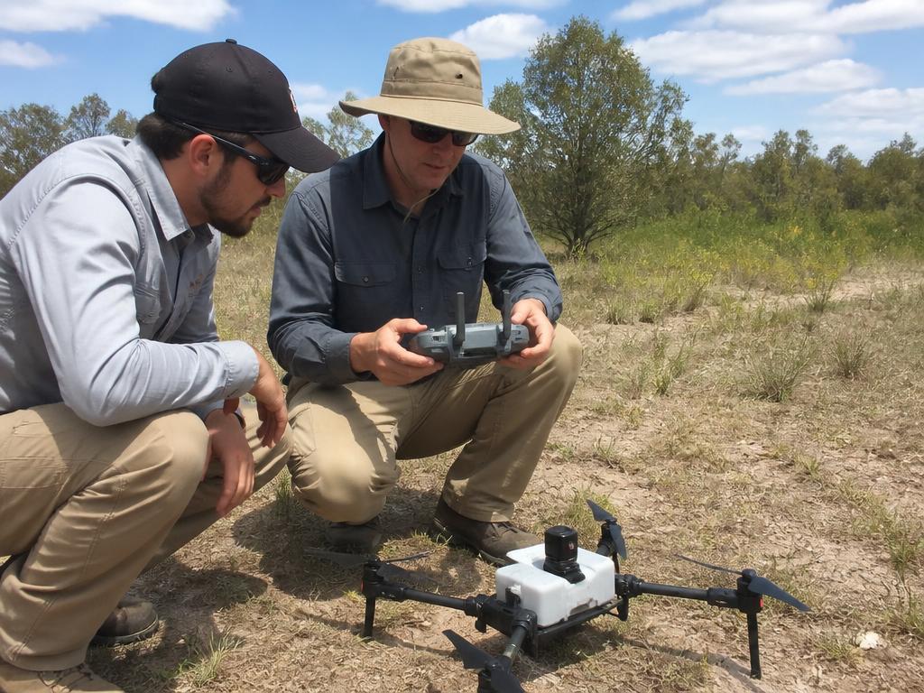 Treinamento prático de operação de drone em campo